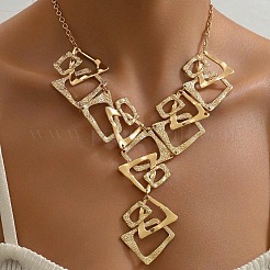 Ожерелья-нагрудники из сплава с треугольными и прямоугольными подвесками для женщин FS-WGB7EFE-01