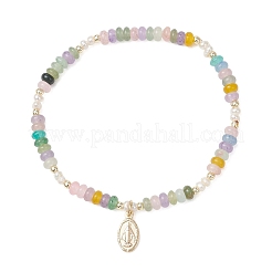 04 браслета с подвесками из нержавеющей стали&nbsp;BJEW-JB13091-01