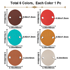 6 шт. 6-х стильный кожаный держатель для кабеля наушников AJEW-GF0008-45