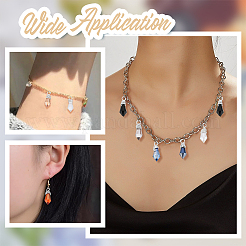 48шт 8 цветные стеклянные подвески&nbsp;PALLOY-PH01783