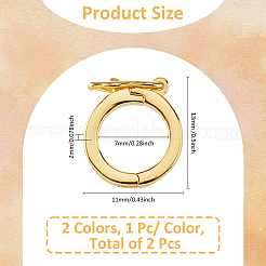 2 шт. 2 цвета 925 застежка-крутилка из стерлингового серебра&nbsp;STER-FH0001-09