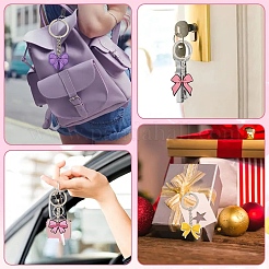 9 шт. 9 стиля пластиковых брелоков-бантов из ПВХ&nbsp;KEYC-YW0001-24