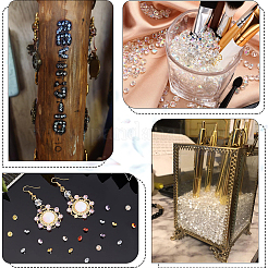 4 набор акриловых кабошонов со стразами с заостренной концом&nbsp;GACR-SP0001-02B