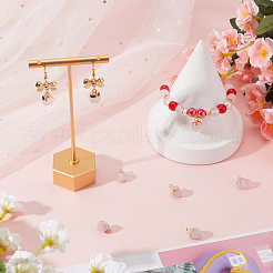 8 шт. гальванизированный натуральный розовый кварц огранки звезды круглые подвески&nbsp;G-SC0003-04