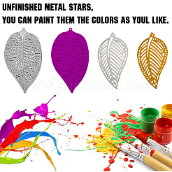 60 шт. 2 стиля железных листовых украшений&nbsp;AJEW-GF0012-11C