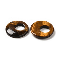 天然石タイガーアイペンダント  ドーナツ/円盤チャーム  27.5~28x4.5~5.5mm&nbsp;G-T122-76B