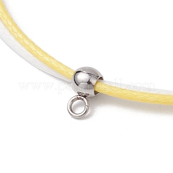 16шт двухцветный вощеный полиэстеровый шнур браслеты для мужчин и женщин BJEW-JB11790