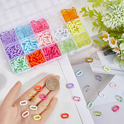 480pcs 15 Farben Acrylverbindungsringe&nbsp;MACR-SP0001-52A