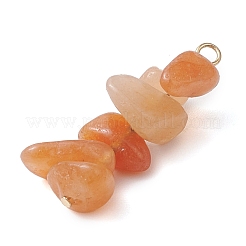 Anhänger mit Perlen aus natürlichem rotem Aventurin&nbsp;PALLOY-JF02795-09