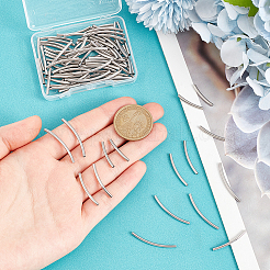 90 шт. 3 стиля трубчатых бусин из нержавеющей стали 304 STAS-UN0060-13