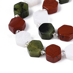 Нити бусин из натурального канадского нефрита G-T144-17A-01