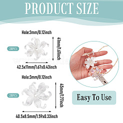 40 pièce de 2 styles de capuchons de perles en plastique&nbsp;KY-TA0001-67