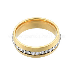 Кольцо на палец с кристаллами и стразами RJEW-N043-11LG