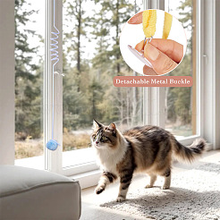 3 шт. 3 цвета тканевые и железные пружинные шарики для кошек игрушки&nbsp;AJEW-TA0002-21