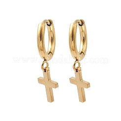 Серьги-кольца из нержавеющей стали 304 EJEW-K268-47G