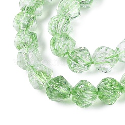 Brins de perles de verre transparentes craquelées&nbsp;GLAA-N068-02A-05