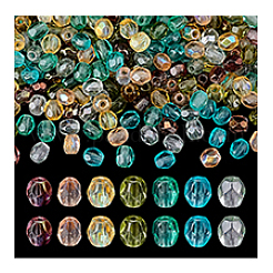 280шт 7 цвета прозрачные стеклянные бусины&nbsp;GLAA-PH0004-46