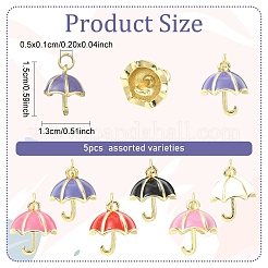 5 шт. настоящих латунных подвесок с 18-каратным золотым покрытием&nbsp;KK-YW0004-23