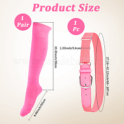 1 пара однотонных футбольных носков из поликоттона&nbsp;AJEW-CL0001-33A