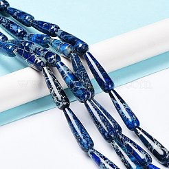 Крашеные бусы из натуральной императорской яшмы G-G0001-C01-02