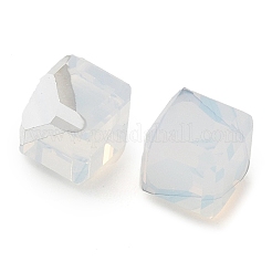 K9ガラス模造オーストリアクリスタルビーズ  穴がない  正方形  ホワイトスモーク  6x6x6mm&nbsp;GLAA-P069-01B-234