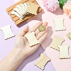 60 шт. необработанных деревянных вырезок для поделок&nbsp;DIY-SC0031-12B