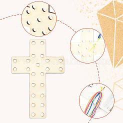 Пасхальный незаконченный деревянный крест&nbsp;WOOD-SP0001-69