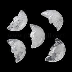 Lune de guérison sculptée en cristal de quartz naturel&nbsp;G-B062-06F