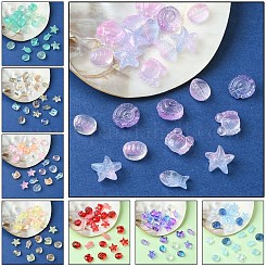 Set di perle di vetro trasparenti a tema oceano da 25 pz. 5&nbsp;GLAA-YW0003-40A