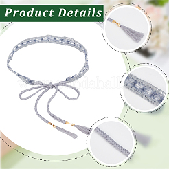 1 шт. хлопковые и льняные цветочные кружевные пояса с кисточками для талии и живота&nbsp;AJEW-GF0012-32A