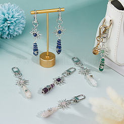 10 шт. подвеска в виде острой пули из натурального кварцевого кристалла&nbsp;HJEW-FH00149