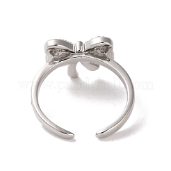 Открытое кольцо-манжета из латуни с микропаве из кубического циркония RJEW-K256-58H-P