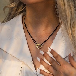 925 подвеска в виде полого сердца из стерлингового серебра NJEW-H074-01G