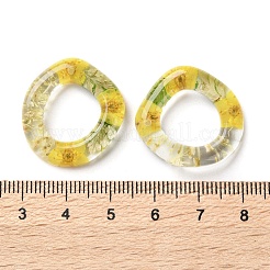 Подвески из прозрачной смолы с внутренними сухоцветами&nbsp;RESI-A043-07A