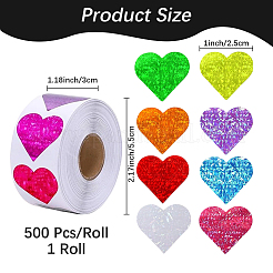 Rollo de pegatinas en forma de corazón&nbsp;DIY-CP0013-99