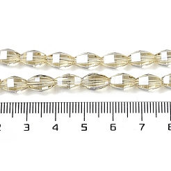 Стеклянные бусины с гальваническим покрытием &nbsp;GLAA-Q101-03A-PL03