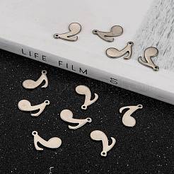 Устойчивые к потускнению 10 шт. оригинальные цветные подвески в виде музыкальных нот из нержавеющей стали 201&nbsp;X-STAS-Q115