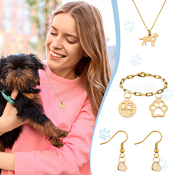 Ahademaker 44 шт. 4 стиля подвески из нержавеющей стали 201/304 FIND-GA0006-94G