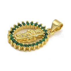 Cremagliera placcatura micro ottone spianare pendenti zirconi&nbsp;KK-C074-58G