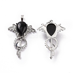 Подвески из натурального обсидиана&nbsp;G-P496-03P-19