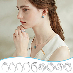 9 шт. 9 стиля 201 и 304 нержавеющая сталь открытая фурнитура для манжет STAS-WR0001-32