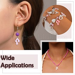 不透明樹脂ペンダント40個  音符  プラチナ鉄ループ付き  ミックスカラー  13.5x18.5x4.5mm  穴：2mm&nbsp;RESI-CJ0005-30