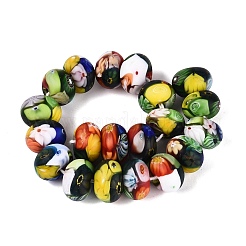 Handgefertigte Millefiori-Glas-Unterlegscheibe-Perlen&nbsp;LA-N001-04B