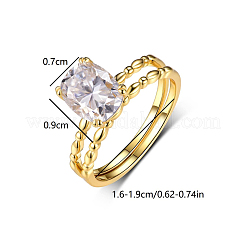 Элегантные овальные кольца для помолвки с серебряным цирконием S925 QX1458-3