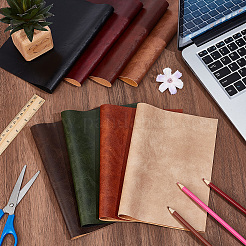 8 feuille de cuir PU bicolore&nbsp;DIY-CL0002-51