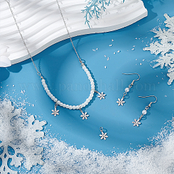 6 шт. 925 подвески-снежинки из стерлингового серебра PALLOY-PH01786