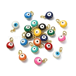 20 Stück 10 Farben Messing Emaille Charms&nbsp;KK-YW0004-69