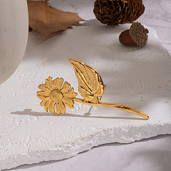 Броши в виде подсолнуха из нержавеющей стали 304&nbsp;NK4193