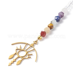 Colgante de loto / ojo de yoga con tema de chakra de acero inoxidable decorar&nbsp;PALLOY-JF01199