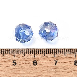 Perles de verre rondes transparentes électroplaquées&nbsp;GL-CBA6A73-AB06